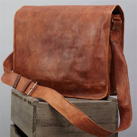 soft leather messenger bag brown